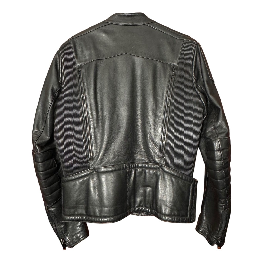 Hein Gericke Echt Leder VTG Black Leather Motorcycle Jacket 44 Lined Vented Pads - Picture 2 of 16